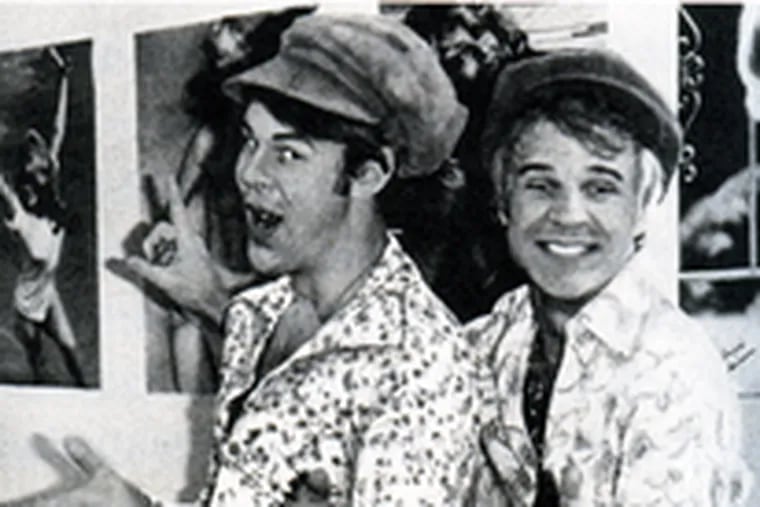 Dan Aykroyd (left) and Martin as the Czech brothers - &quot;two wild and crazy guys.&quot; Martin developed his signature routines years before they became famous on &quot;Saturday Night Live.&quot;