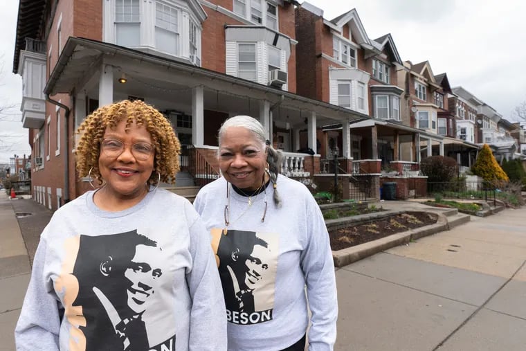 Janice Sykes-Ross, (left) executive director of the West Philadelphia Cultural Alliance, which owns and operates the Paul Robeson House & Museum, stands with Vernoca Michael, former executive director at the Robeson house.