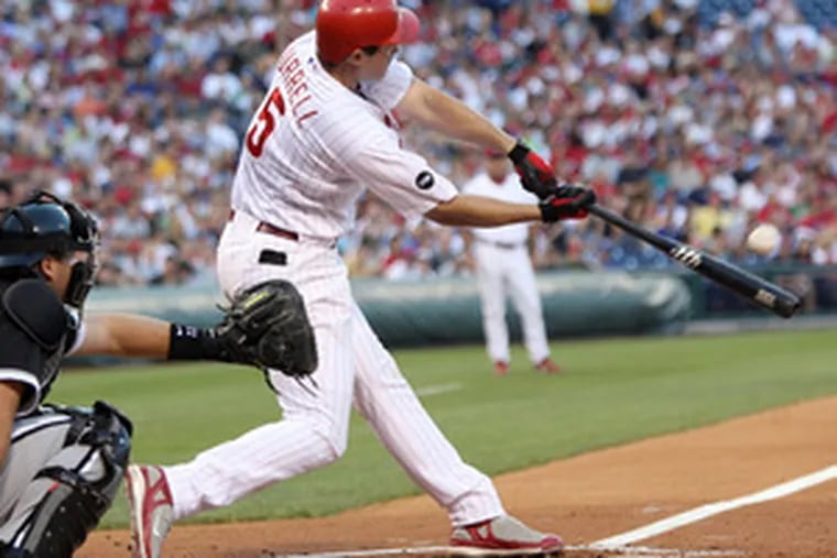 Pat Burrell insists he is not trying to compare himself to stars Chase Utley and Ryan Howard.
