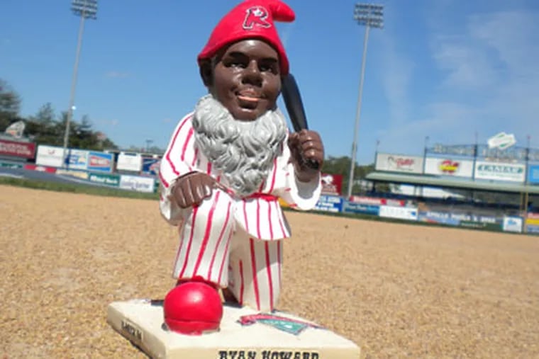 The Ryan Howard Garden Gnome, presented by FirstEnergy, will be given to the first 2,500 adults on Aug. 3 at the Reading Phillies game. ( Photo by Tommy Viola / Reading Phillies )