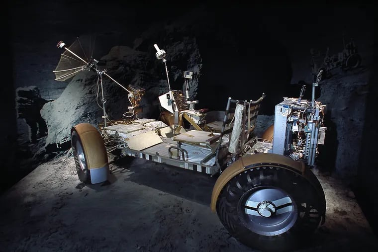 A test unit of a Lunar Roving Vehicle — a close replica of the "moon buggies"  that have gone into space — is on display at the  National Air and Space Museum until Dec. 3, when a seven-year renovation of the galleries begins.