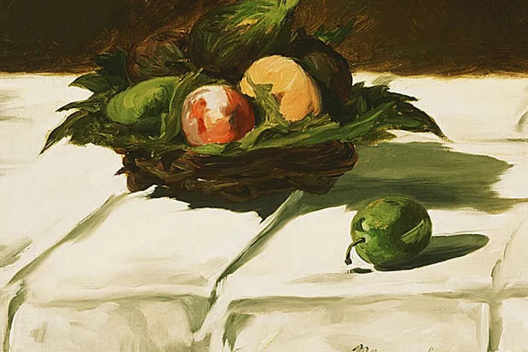 &quot;Basket of Fruit&quot; (1864) by &#0201;douard Manet, from longtime patron Helen Tyson Madeira.