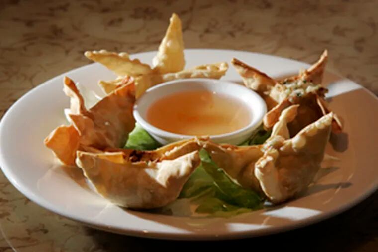 Crab dumplings at Rangoon , fried in starburst shapes. Though Thai and Indian cooking heavily influence Burmese cuisine, it has distinctive differences.