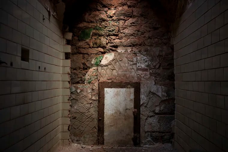 A shaft of light illuminates a cell at Eastern State Penitentiary in Philadelphia, Pa. on Wednesday, April 27, 2022. Eastern State Penitentiary was once the most famous and expensive prison in the world.