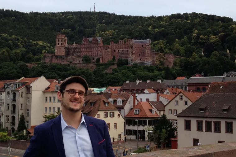 Ari Gordon is the grandchild of Holocaust survivors. He is shown here in Heidelberg, Germany, while attending a conference on Jewish-Christian studies.