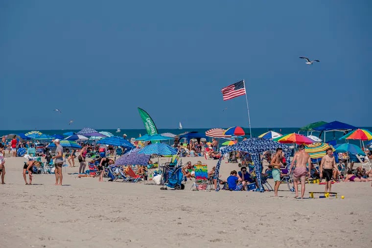 Beach scenes in Avalon, N.J. on August 9, 2020.