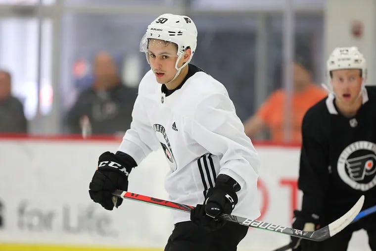German Rubtsov stayed in the area after development camp in June, showing his commitment by working out and skating at the Flyers’ practice facility during the summer