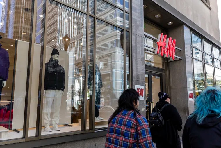The H&M store on Chestnut Street will close in January.