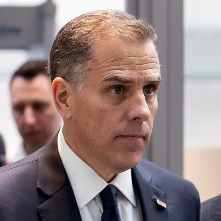 Hunter Biden arrives at the O'Neill House Office Building for a closed-door deposition on Capitol Hill in Washington in February.
