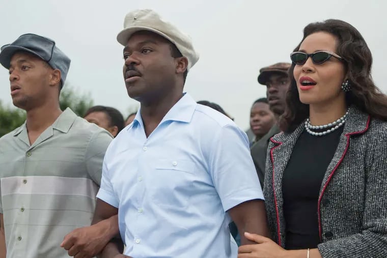 King is portrayed by David Oyelowo (center) in &quot;Selma.&quot;