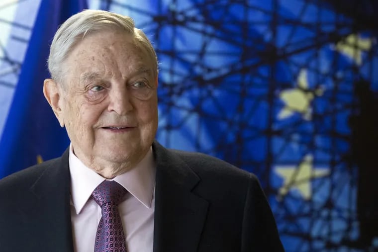 This Thursday, April 27, 2017 file photo shows George Soros, Founder and Chairman of the Open Society Foundation, before the start of a meeting at EU headquarters in Brussels.