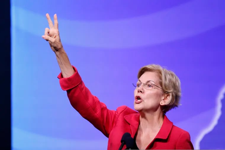 Democratic presidential candidate Sen. Elizabeth Warren (D., Mass.) has endorsed progressive insurgents in Philadelphia's at-large City Council race.