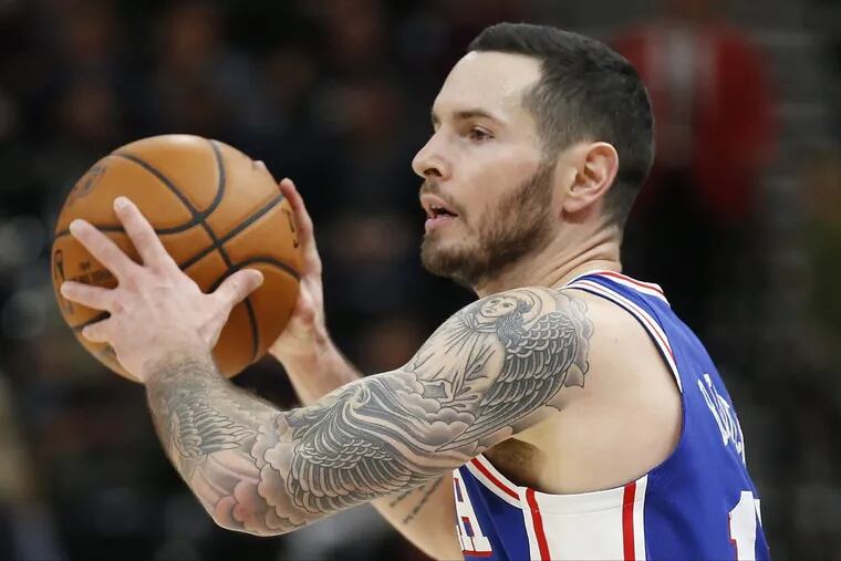 JJ Redick played in Los Angeles for the first time since signing with the Sixers in the offseason Monday night.