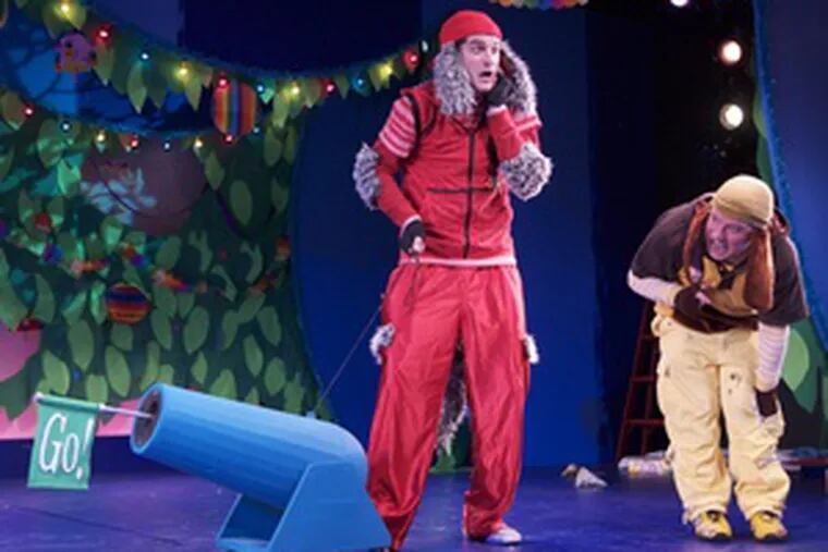 The fur flies in Arden Theatre Company&#0039;s &quot;Go, Dog. Go!&quot;, with Andrew Kane (left) and Chris Faith. Page 41.