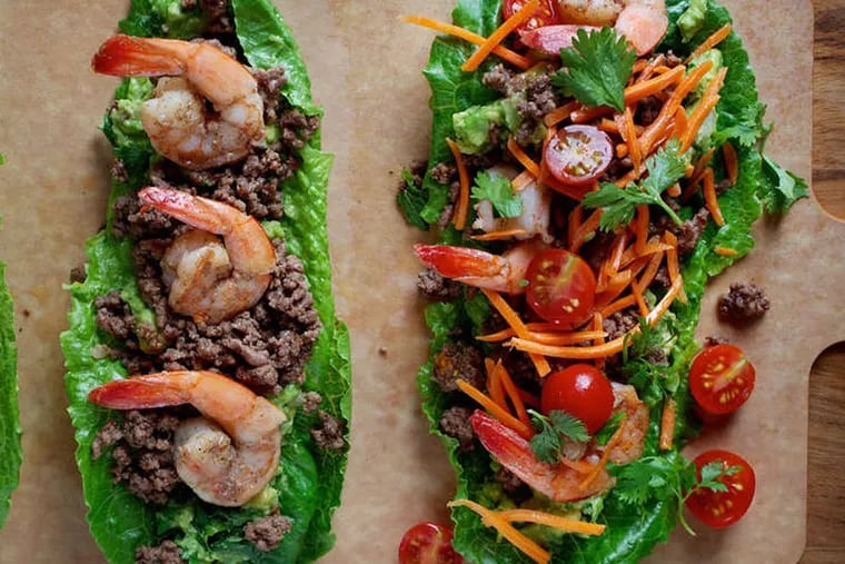 Surf and turf paleo tacos. ( Photo for The Washington Post by Deb Lindsey)
