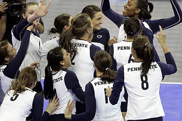 Penn State's women's volleyball team has won three straight national titles. (Dave Weaver/AP file photo)