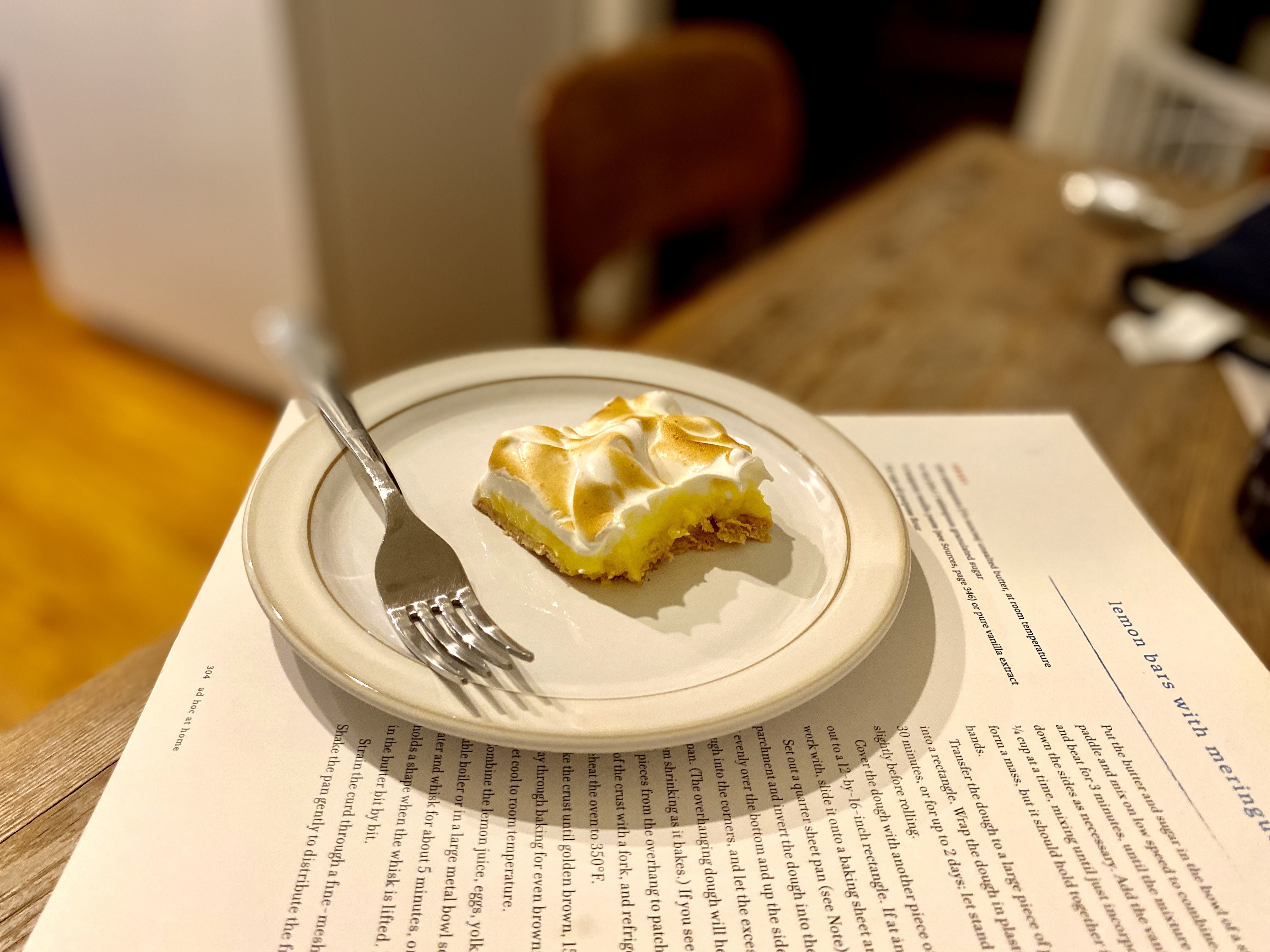 Lemon bars with meringue from Thomas Keller’s ‘Ad Hoc at Home.’