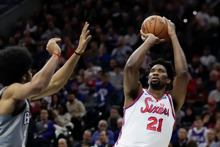 Sixers center Joel Embiid was averaging 23.4 points per game before the league shut down.