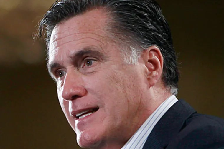 Mitt Romney touts his experience in the private sector. (Charles Dharapak / Associated Press)