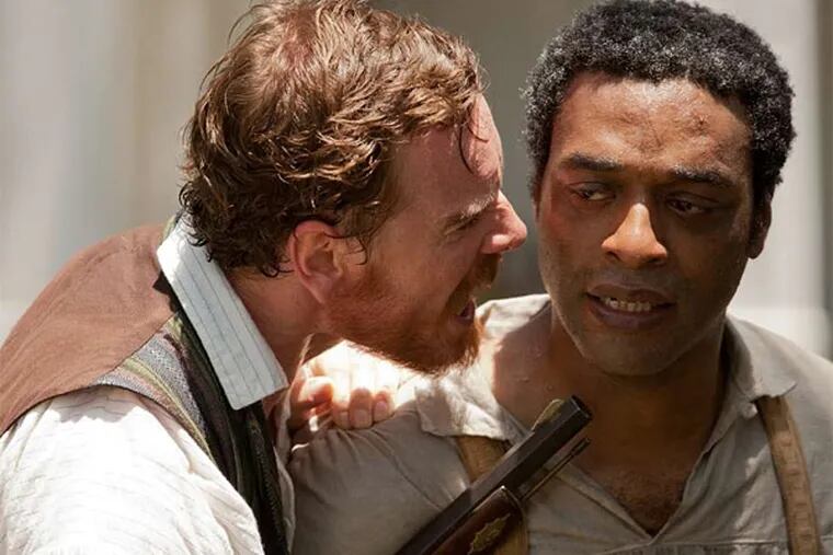 &quot;12 Years a Slave&quot;: Michael Fassbender as Edwin Epps (left) and Chiwetel Ejiofor as Solomon Northup.