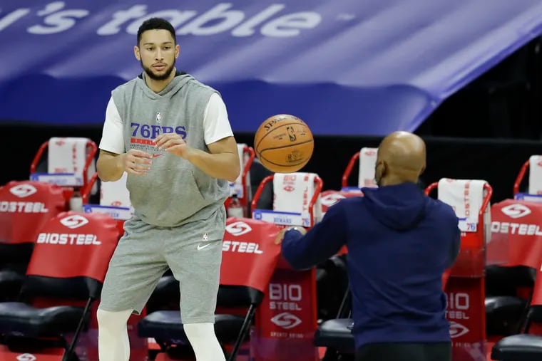 Ben Simmons has been working on his long-range shooting in practice for years, but he remains reluctant during games.