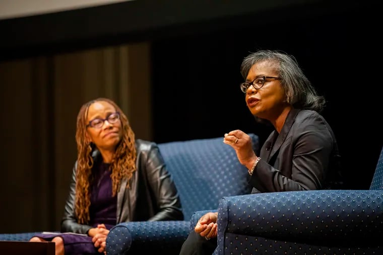Anita Hill speaks at the University of Pennsylvania the same week Brett M. Kavanaugh, who faced allegations of sexual assault, was confirmed to be a United States Supreme Court Justice. In 1991, Hill testified that would-be Justice Clarence Thomas sexually harassed her.