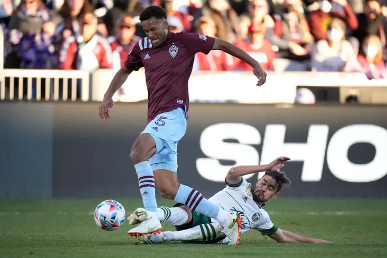 The Union traded defender Auston Trusty (left) to the Colorado Rapids in 2019.