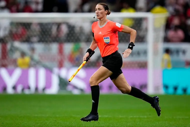 Philadelphia's Kathryn Nesbitt was a sideline assistant referee at last year's men's World Cup and this year's women's World Cup, including the final.