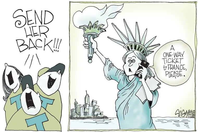 Political Cartoon Send immigrants back
