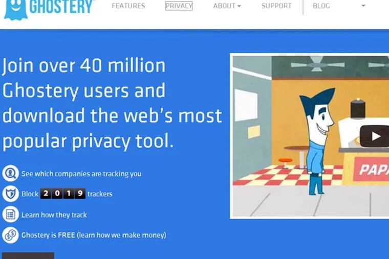 Ghostery is a browser extension offering a pop-up on your screen showing who is watching what you do online.