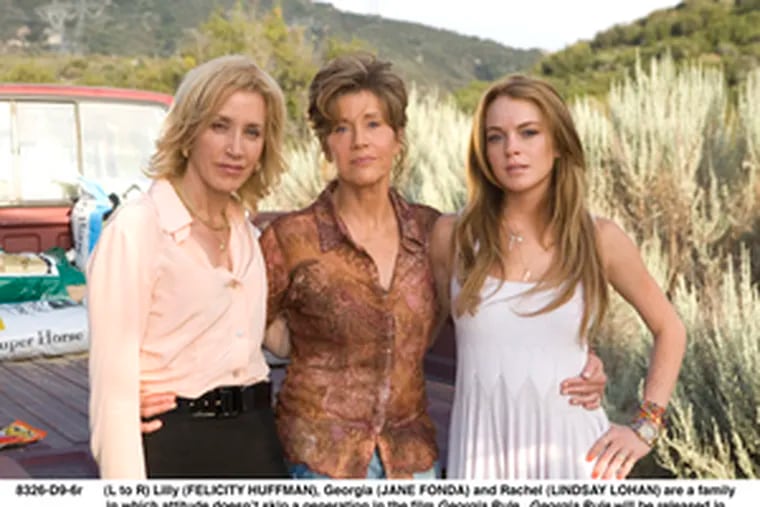 In "Georgia Rule" (from left): Huffman, Fonda, Lohan.