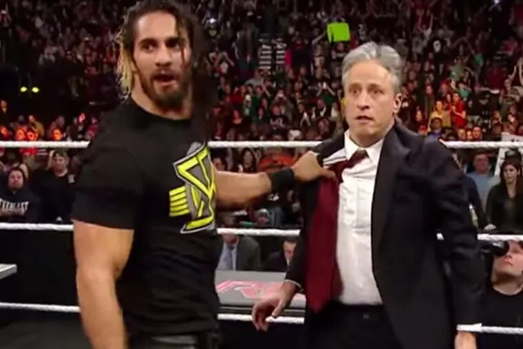 His Summerslam gig won't be the first time Jon Stewart has entered the WWE ring.