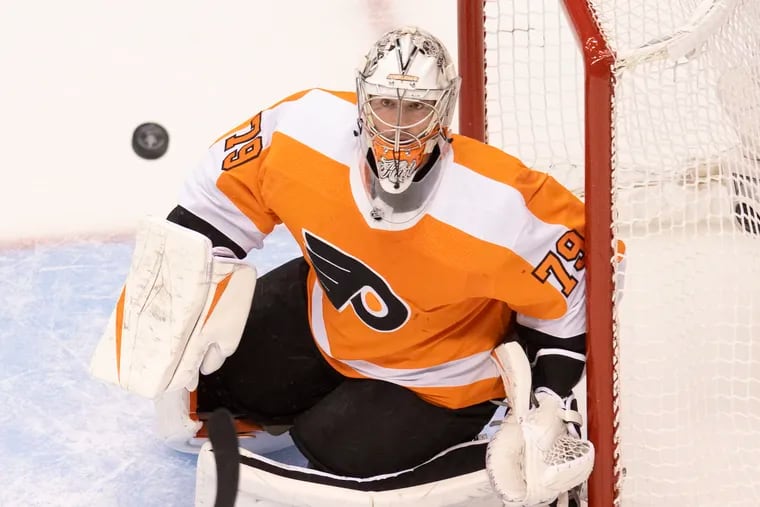 Carter Hart is the youngest Flyers goalie to record a postseason shutout.