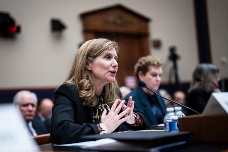 University of Pennsylvania President Liz Magill testifies at the hearing Tuesday in Washington.