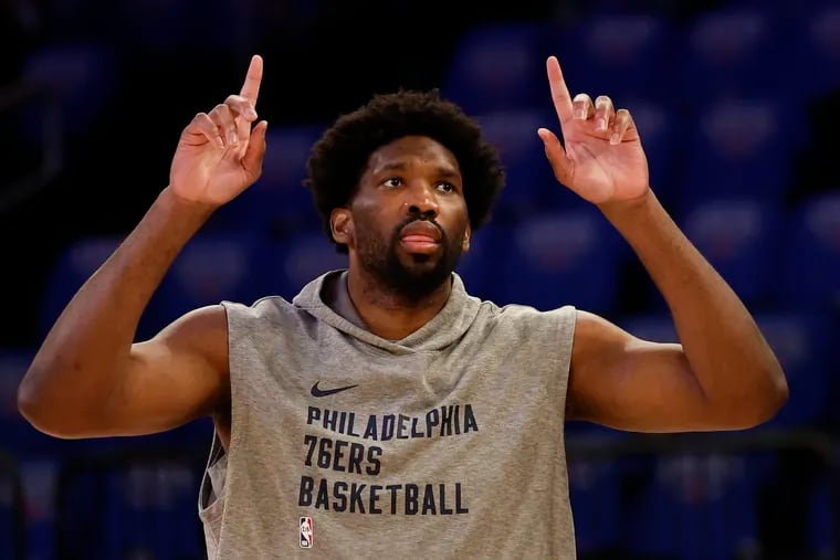 Sixers star Joel Embiid is banged up but is expected to play tonight in Game 3 against the Knicks
