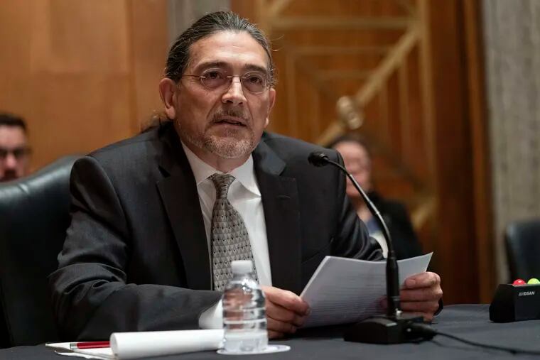 Robert Santos testifying before the Senate Homeland Security and Governmental Affairs committee in July.