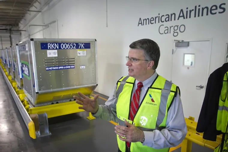 American’s Tom Grubb giving a tour: “It’s the only temperature-controlled facility of its kind in the Northeast corridor.” (ALEJANDRO A. ALVAREZ/Staff Photographer)