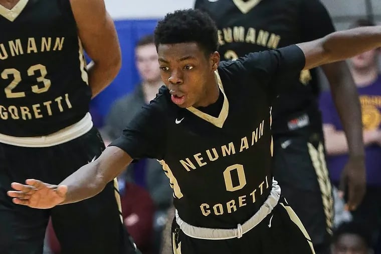 Christian Ings (0) and Neumann-Goretti begin defense of their Class 3A state title on Saturday vs. Steelton-Highspire.