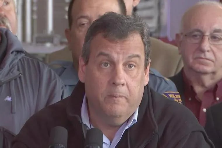 "To towns like Margate," Governor Chris Christie said, speaking in Sea Isle City at high tide during Friday's flooding, "you are amongst the most selfish people in the state of New Jersey."