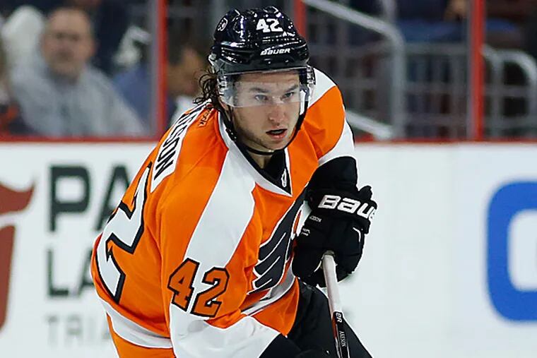 The Flyers' Jason Akeson. (Matt Slocum/AP)