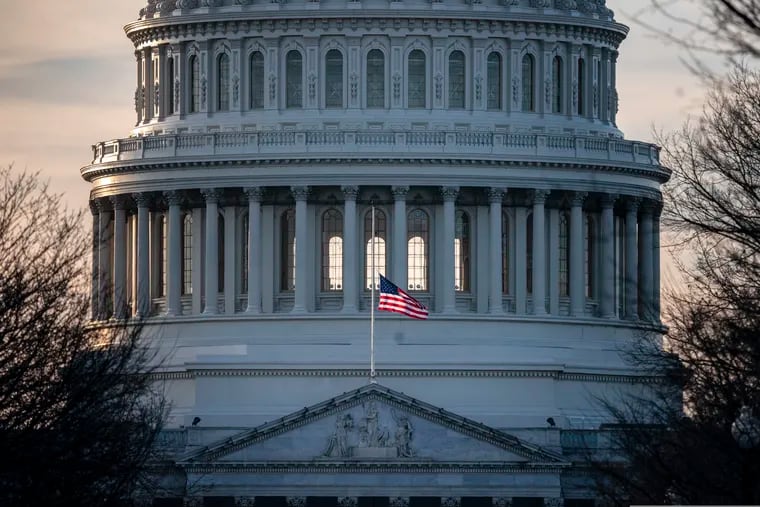 The U.S. Capitol is seen as Congress and President Donald Trump move closer to a deadline to fund parts of the government, in Washington, Wednesday, Dec. 19, 2018.