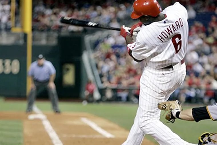 Ryan Howard is a superstar in Philadelphia, but is he one of the top first basemen in the league? (AP Photo/Tom Mihalek)