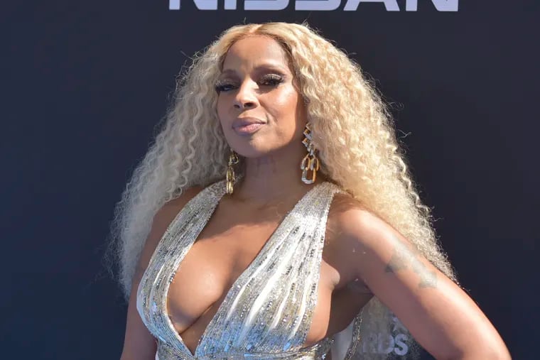Mary J. Blige arrives at the BET Awards on Sunday, June 23, 2019, at the Microsoft Theater in Los Angeles. (Photo by Richard Shotwell/Invision/AP)
