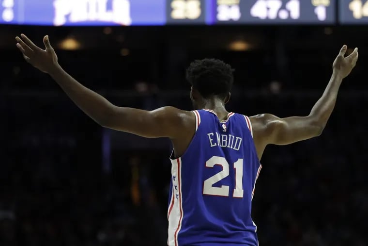 Joel Embiid scored 28 points and had 12 rebounds in the Sixers’ win over the Blazers.