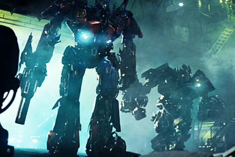 Autobots Optimus Prime, left, and Ironhide in "Transformers:Revenge of the Fallen.