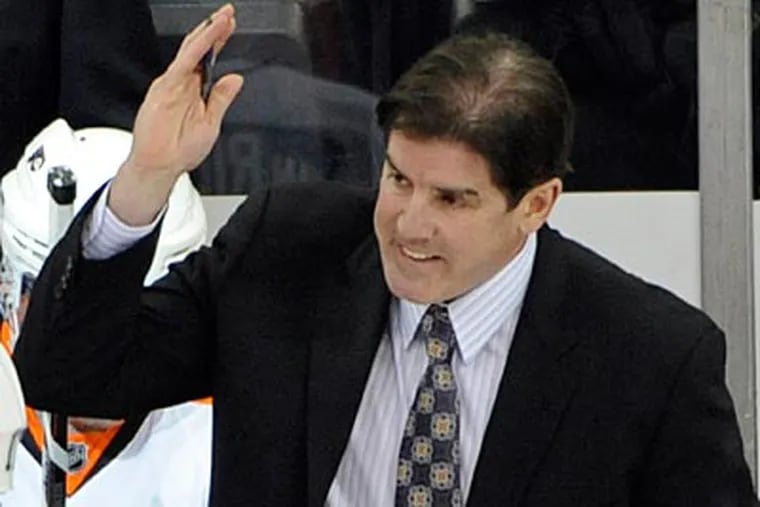 Peter Laviolette's benching of Ville Leino was intended to send a message to the Flyers. (Bill Kostroun/AP file photo)