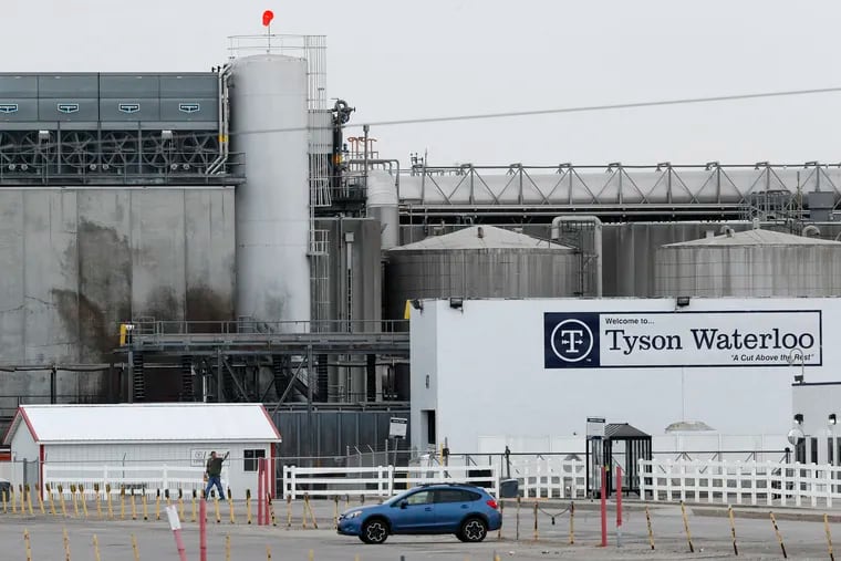 A Tyson Foods plant in Waterloo, Iowa. The coronavirus has spread among the nation’s meatpacking workers. One Wisconsin judge made a distinction between such workers and "regular folks." (AP Photo/Charlie Neibergall)