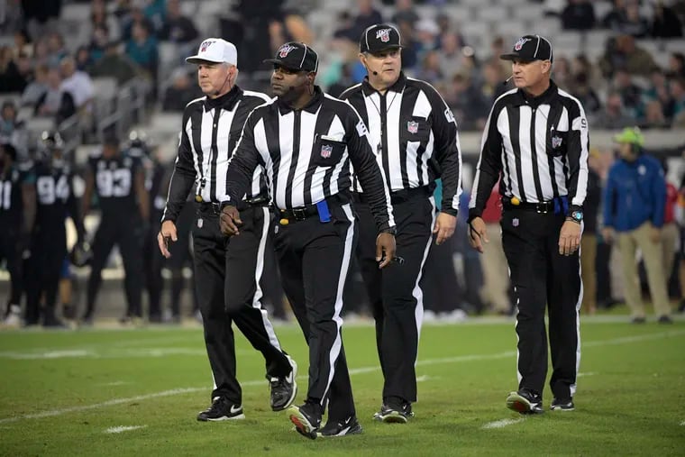 Referee Bill Vinovich (white hat) will work his second Super Bowl when Kansas City faces San Francisco on Sunday, In games he's called this season, the unders are 10-6.