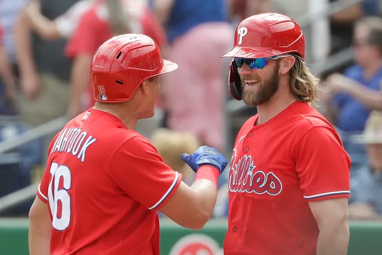 Phillies Bryce Harper will get another dose of spring training when baseball returns.