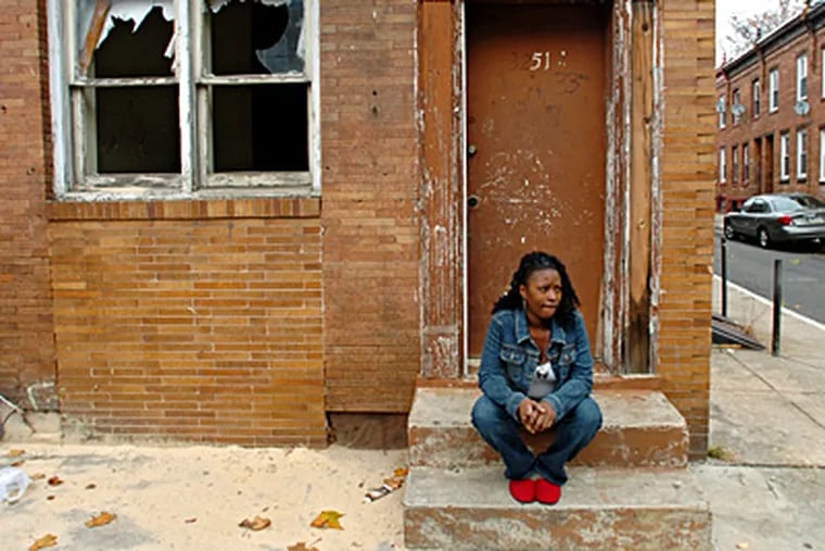 This abandoned house, though not in North Philadelphia, was the subject of one of Imani Sullivan's photos for the "Witnesses to Hunger" project. (Clem Murray / Staff Photographer)